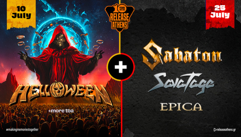 Release Athens 2026: Προσφορά διημέρου / Helloween + Sabaton / Savatage