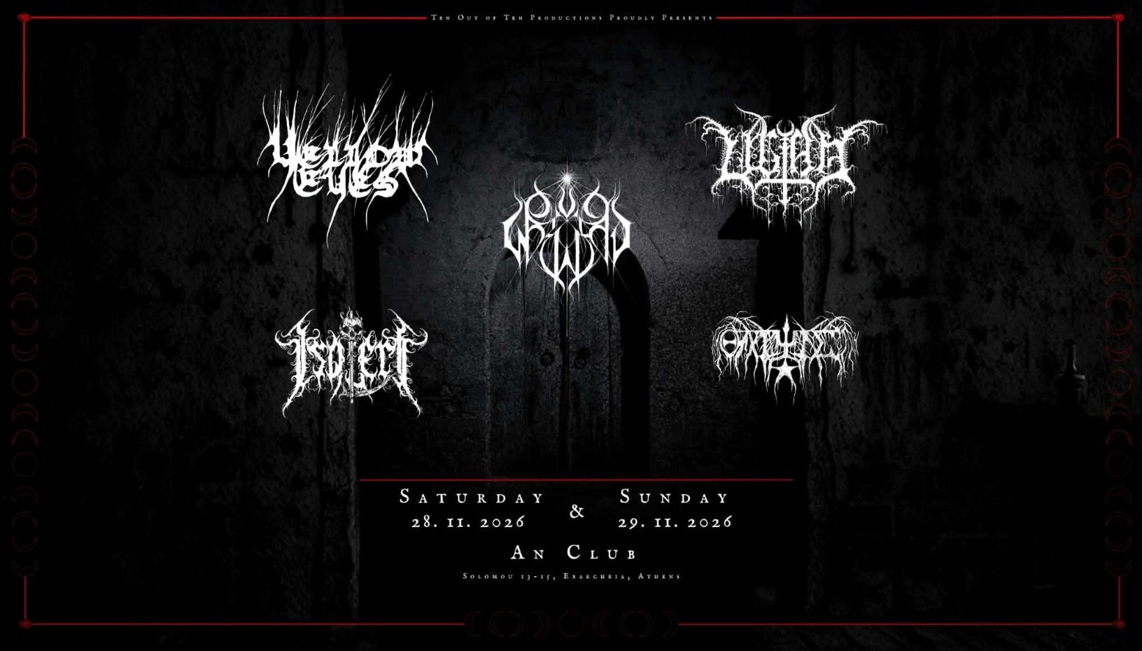 Two Nights Beyond the Pale Dawn Yellow Eyes - Ultha - Sun Worship |Special guests: Isolert + Θλίψις